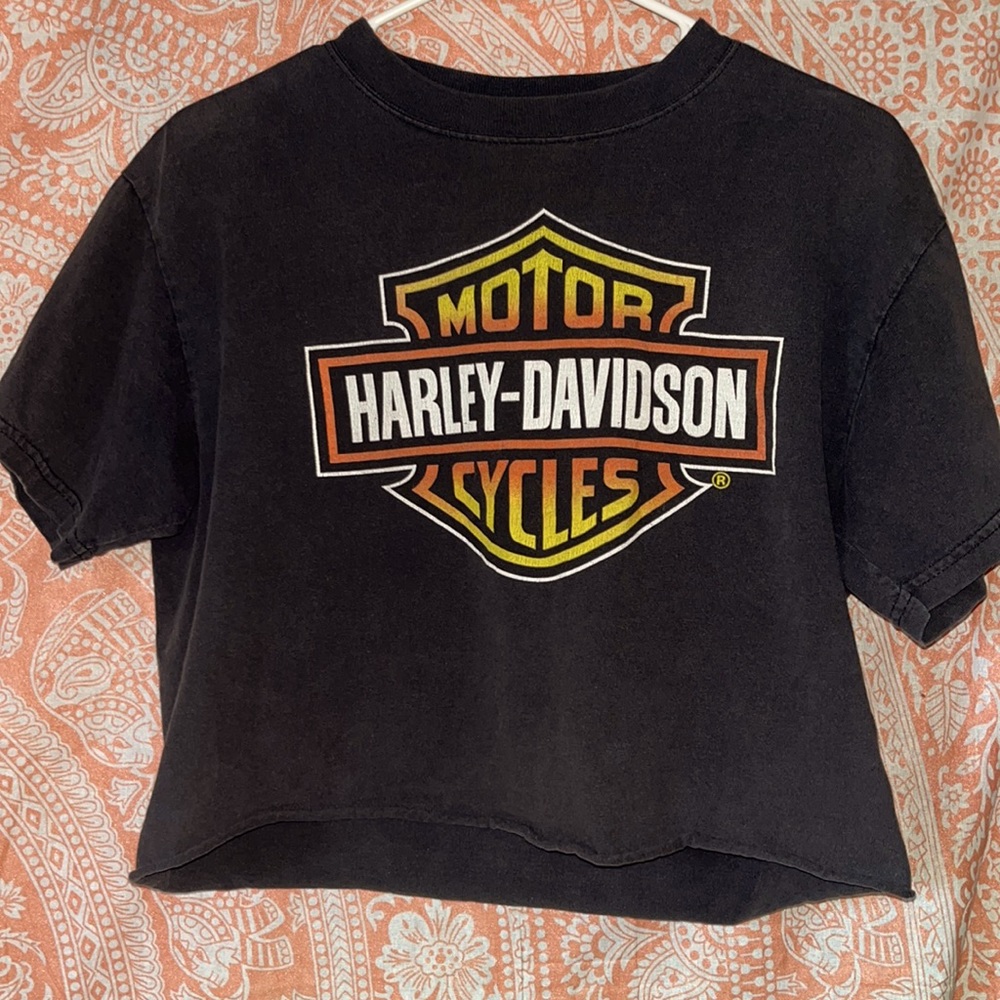 Vintage Harley Davidson crop tee